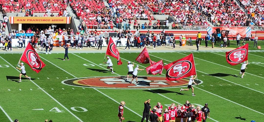 A football stadium filled with lots of people